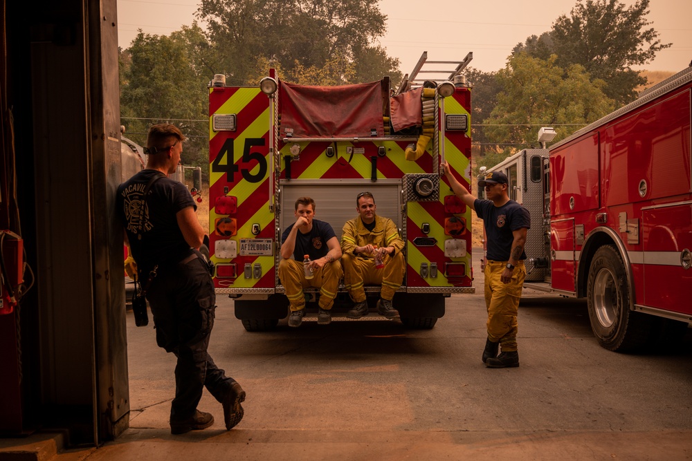 Travis firefighters help community battle Solano wildfires