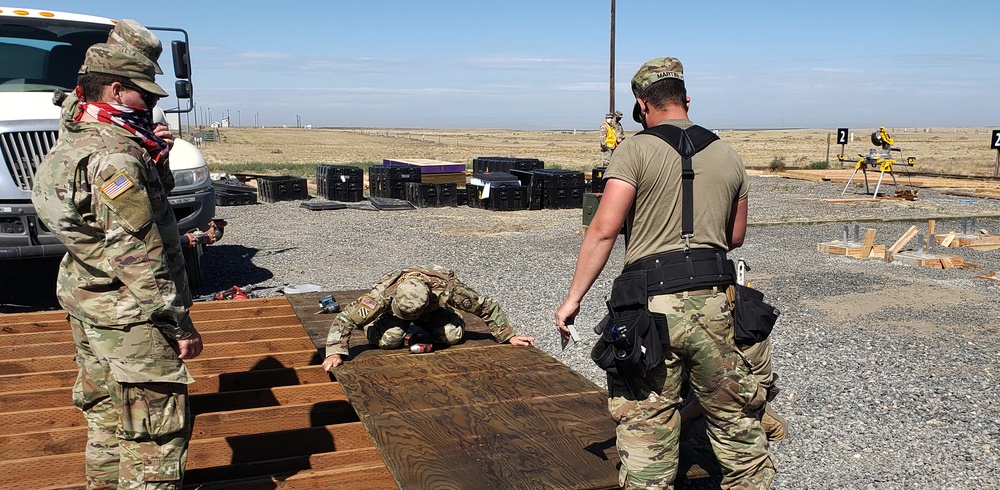 224th Engineers build an Ammunition Shed