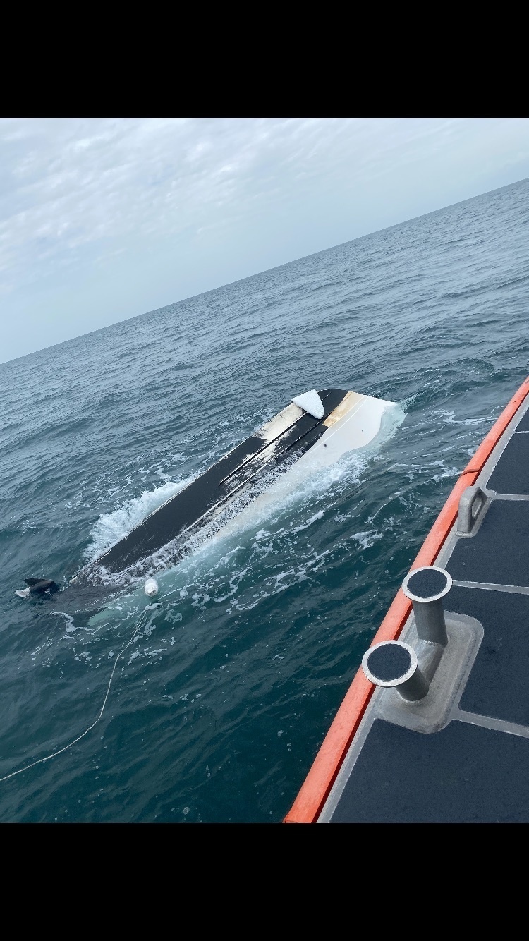 Coast Guard, Pasco County Sheriff's Office responds to a capsized vessel 15 miles northwest of Anclote Key