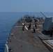 USS HALSEY CONDUCTS A REPLENISHMENT-AT-SEA