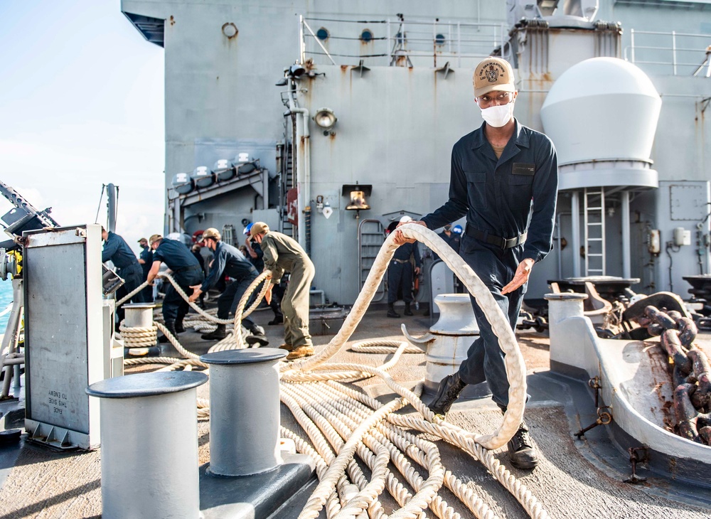 USS Germantown (LSD 42) Departs Okinawa, Japan