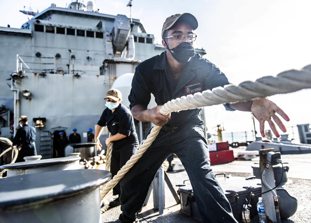 USS Germantown (LSD 42) Departs Okinawa, Japan