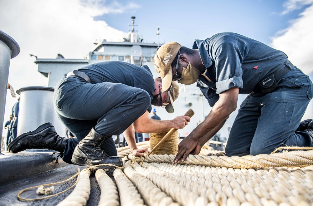 USS Germantown (LSD 42) Departs Okinawa, Japan