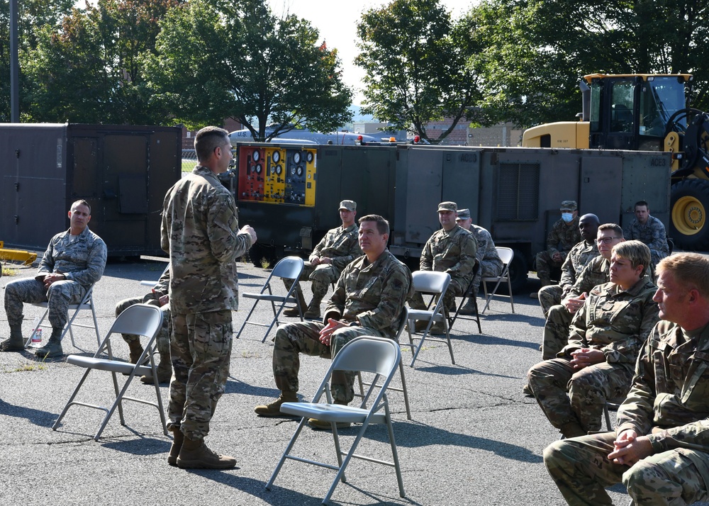 104th Fighter Wing leadership conduct walking tour
