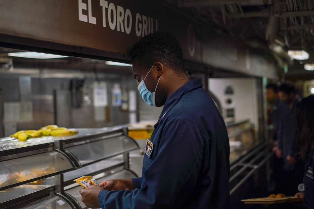 USS Halsey Conducts Meal Operations