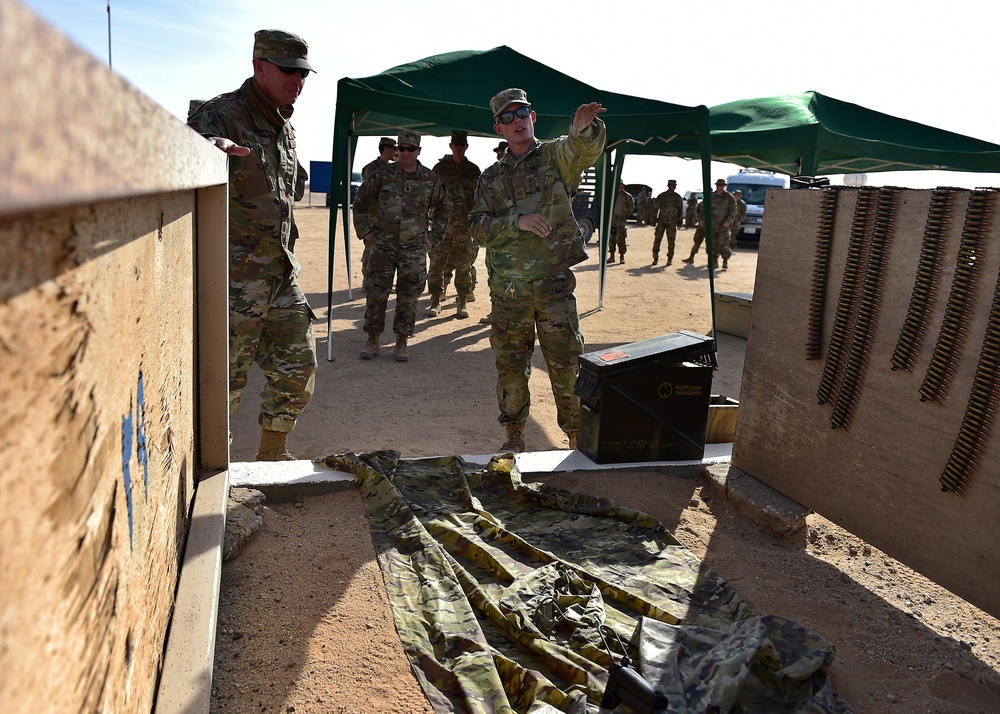 378 AEW leadership visit security forces down range