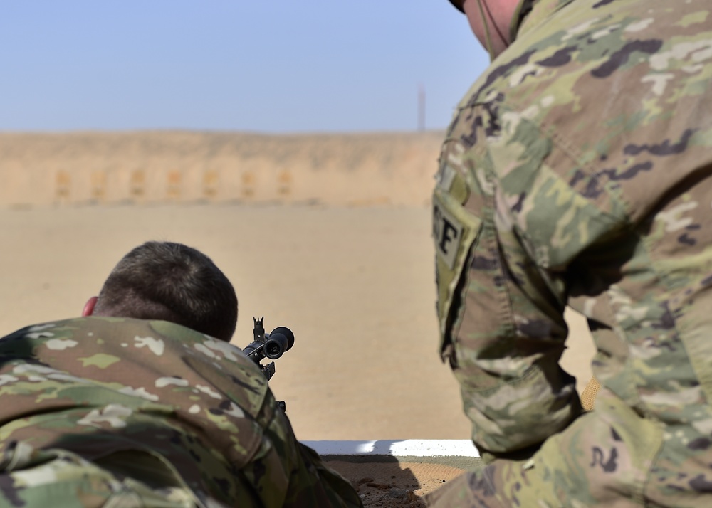 378 AEW leadership visit security forces down range