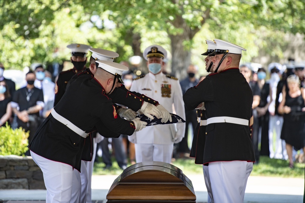 Modified Military Funeral Honors With Funeral Escort Are Conducted for U.S. Marine Corps Gunnery Sgt. Diego Pongo in Section 60