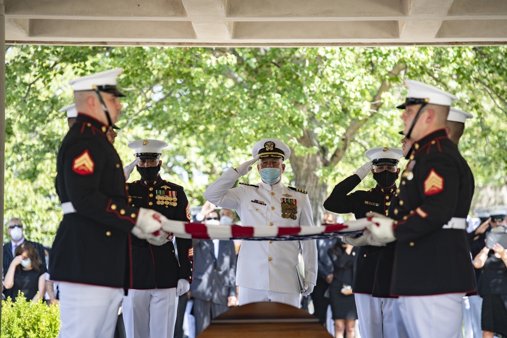 Modified Military Funeral Honors With Funeral Escort Are Conducted for U.S. Marine Corps Gunnery Sgt. Diego Pongo in Section 60