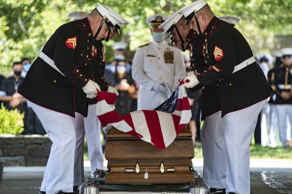 Modified Military Funeral Honors With Funeral Escort Are Conducted for U.S. Marine Corps Gunnery Sgt. Diego Pongo in Section 60