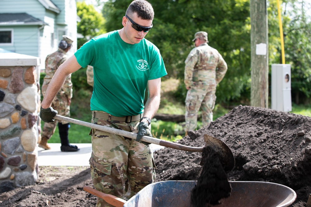 Warrant Officer Candidate Class constructs Sparta park improvements