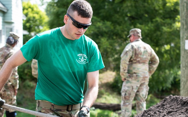 Warrant Officer Candidate Class constructs Sparta park improvements