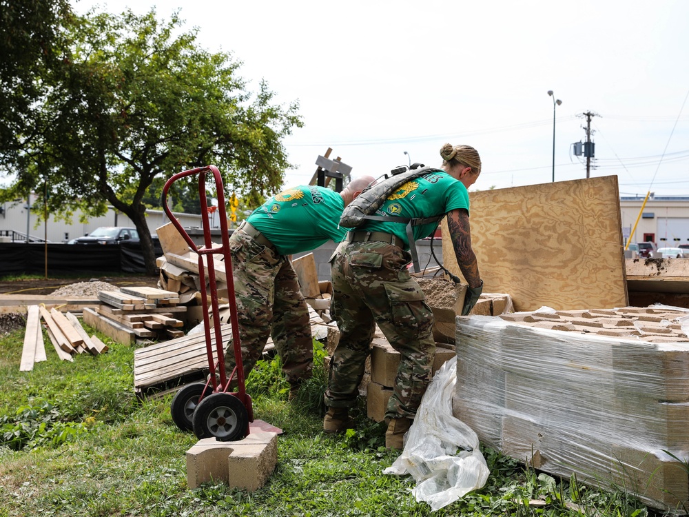 Warrant Officer Candidate Class constructs Sparta park improvements