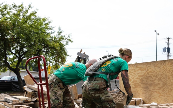 Warrant Officer Candidate Class constructs Sparta park improvements