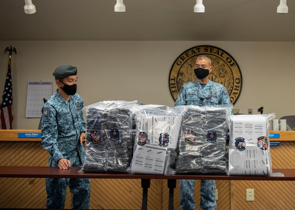 428TH FS supports local schools amidst COVID-19, distributes face coverings