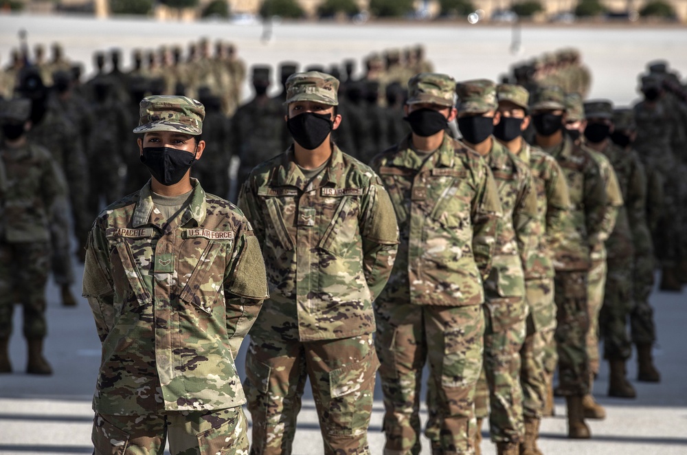 U.S. Air Force Basic Military Training Graduation and Coining Ceremony