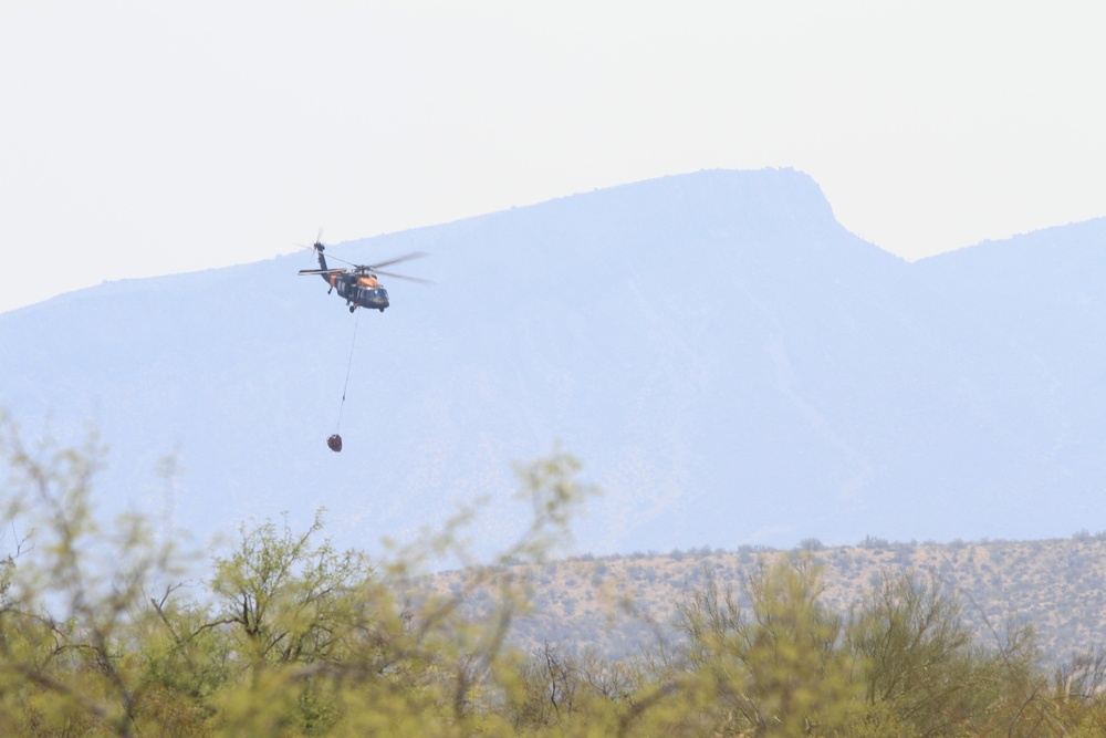 AZNG UH-60 Assist with Wild fire efforts