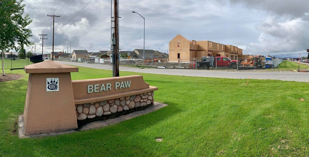 Building progress continues at the Fort Wainwright Bear Paw construction site
