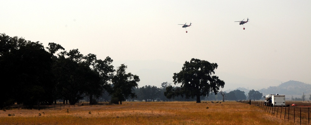 Cal Guard Soldiers work with CALFIRE to battle the LNU Lightning Complex fire