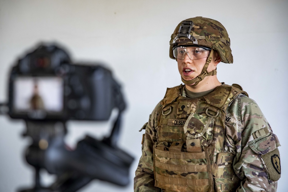 USARPAC BWC 2020: Hawaii, 25th ID Soldier participates in simulated media interview