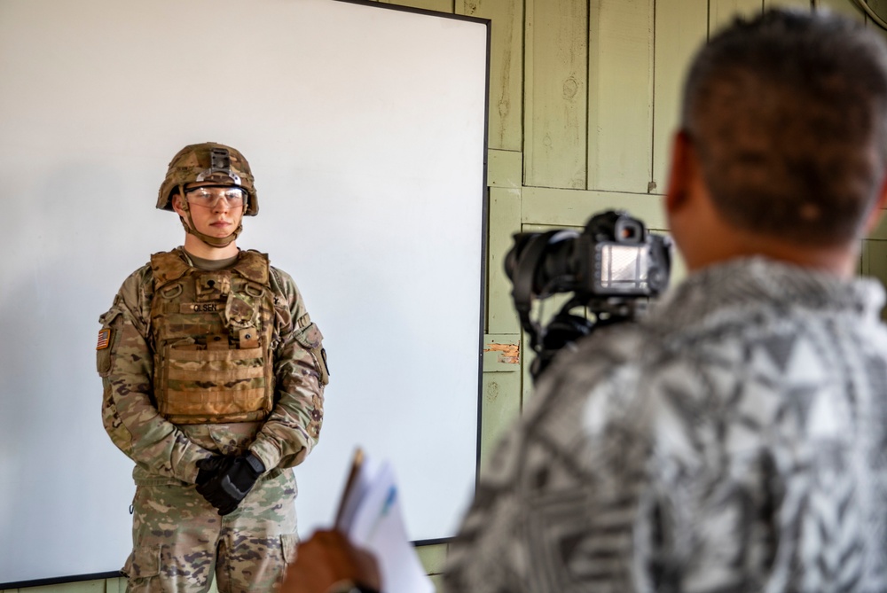 USARPAC BWC 2020: Hawaii, 25th ID Soldier participates in simulated media interview