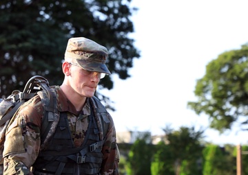 U.S. Army Japan Best Warrior NCO, Soldier ruck it out during U.S. Army Pacific BWC 2020