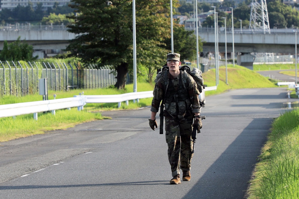 U.S. Army Japan Best Warrior NCO, Soldier ruck it out during U.S. Army Pacific BWC 2020