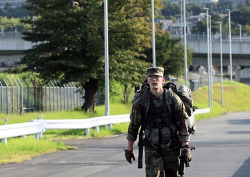 U.S. Army Japan Best Warrior NCO, Soldier ruck it out during U.S. Army Pacific BWC 2020
