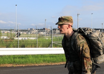 U.S. Army Japan Best Warrior NCO, Soldier ruck it out during U.S. Army Pacific BWC 2020