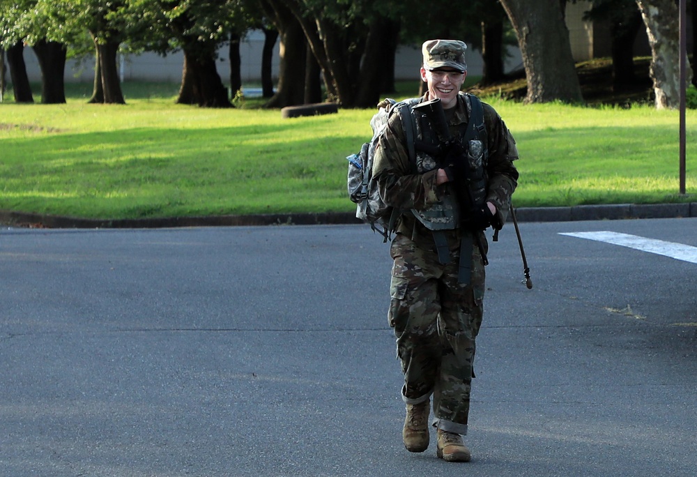 U.S. Army Japan Best Warrior NCO, Soldier ruck it out during U.S. Army Pacific BWC 2020