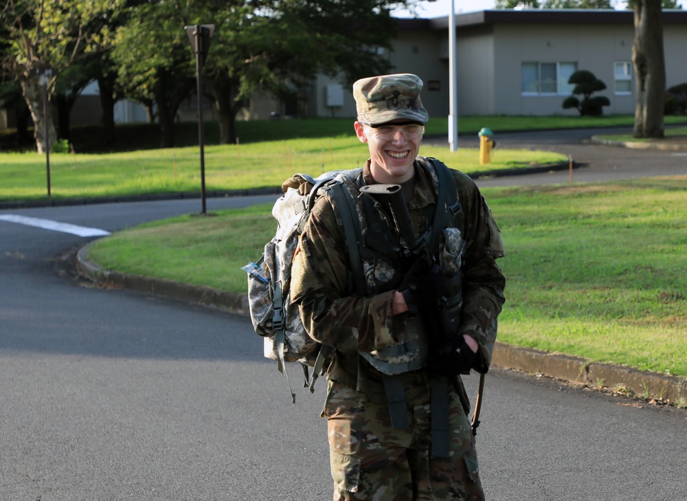 U.S. Army Japan Best Warrior NCO, Soldier ruck it out during U.S. Army Pacific BWC 2020