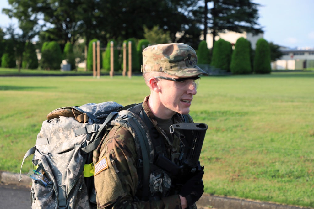 U.S. Army Japan Best Warrior NCO, Soldier ruck it out during U.S. Army Pacific BWC 2020