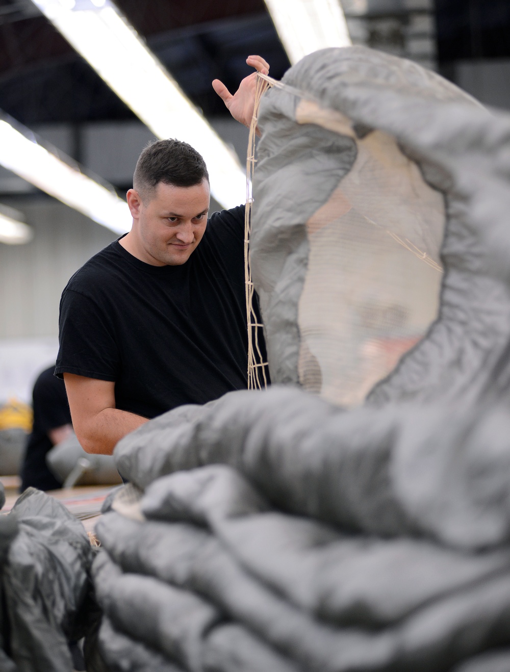 USAJFKSWCS Riggers Repack Parachutes