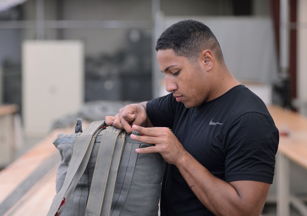 USAJFKSWCS Riggers Repack Parachutes