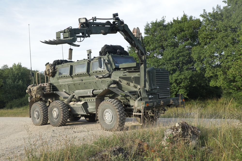 Amn M1272 Buffalo sits at the Joint Multinational Readiness Center, Hohenfels, Germany, 