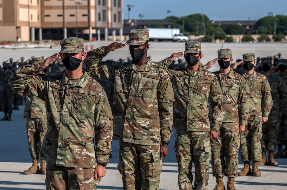 U.S. Air Force Basic Military Training Graduation and Coining Ceremony