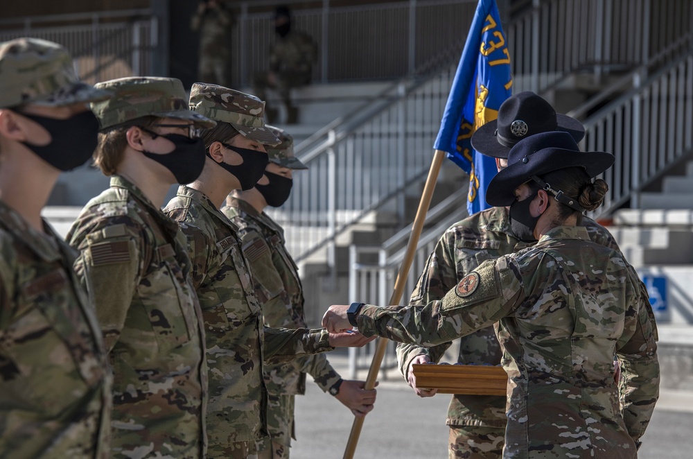 U.S. Air Force Basic Military Training Graduation and Coining Ceremony