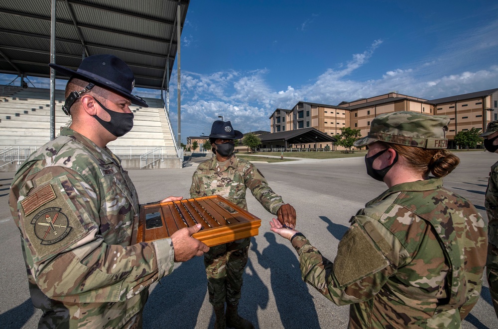 U.S. Air Force Basic Military Training Graduation and Coining Ceremony