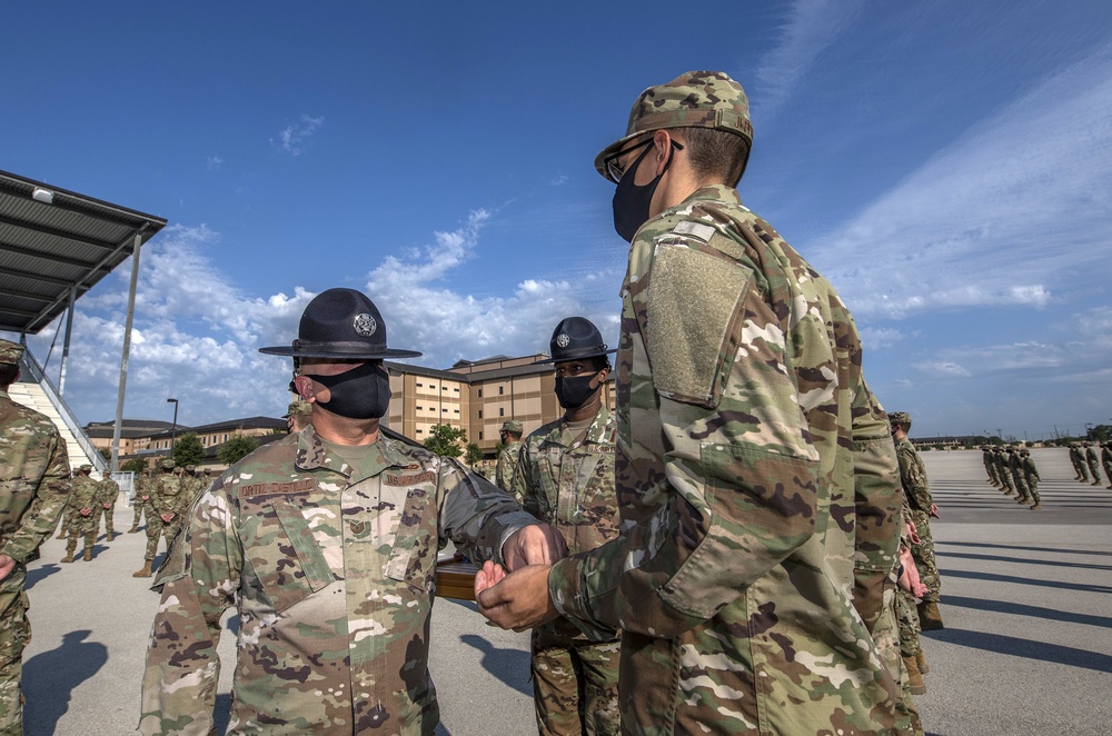 U.S. Air Force Basic Military Training Graduation and Coining Ceremony