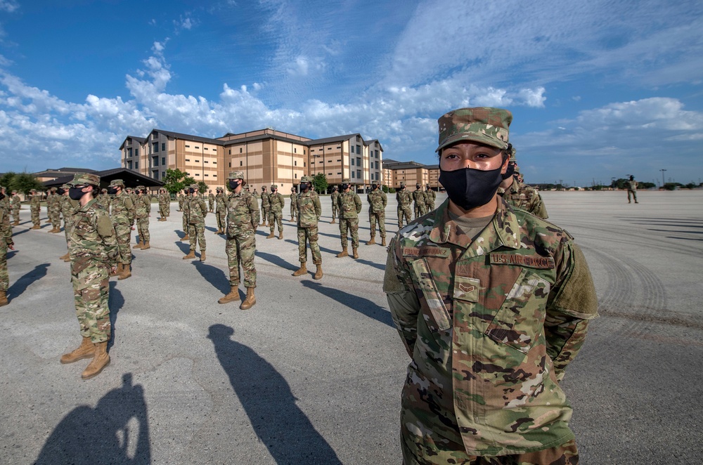 U.S. Air Force Basic Military Training Graduation and Coining Ceremony