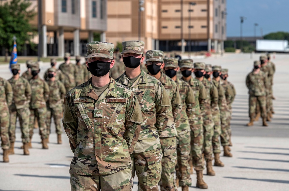 U.S. Air Force Basic Military Training Graduation and Coining Ceremony