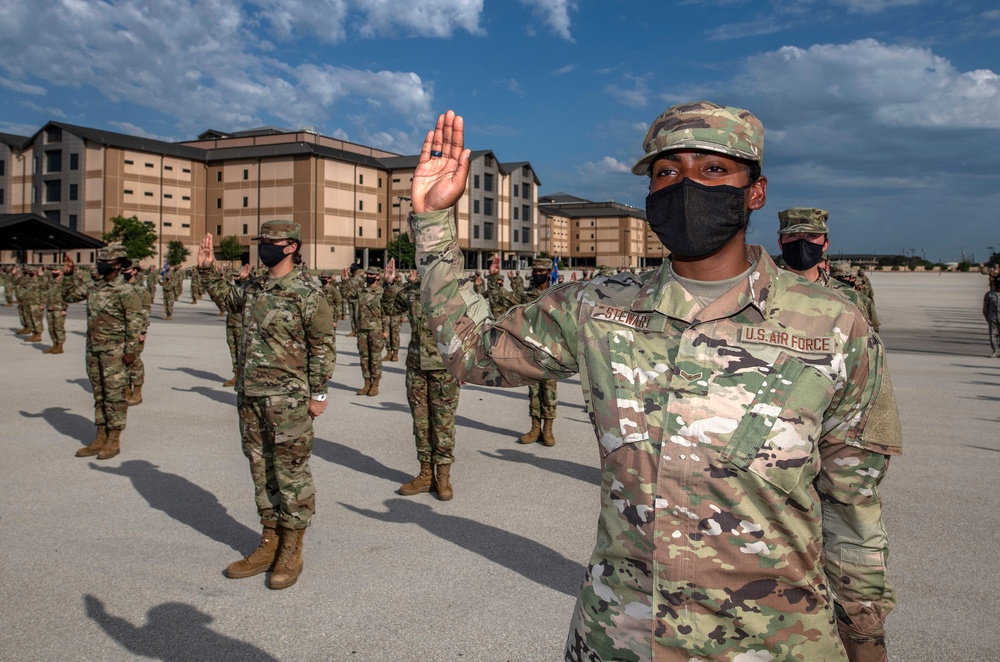 U.S. Air Force Basic Military Training Graduation and Coining Ceremony