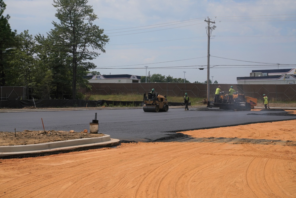 Parking Lot Being Paved for New Barracks at NAS Patuxent River