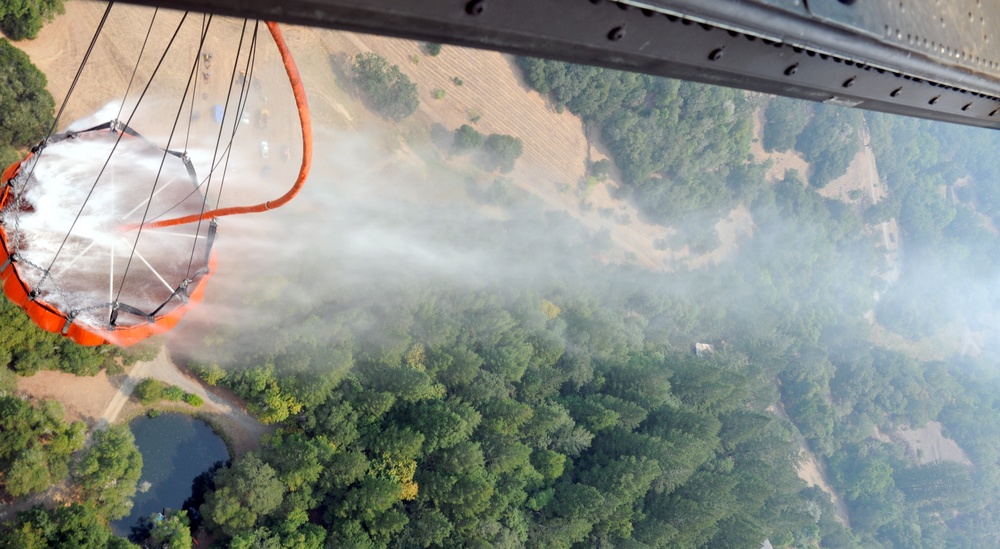 Cal Guard Soldiers work with CALFIRE to battle the LNU Lightning Complex fire