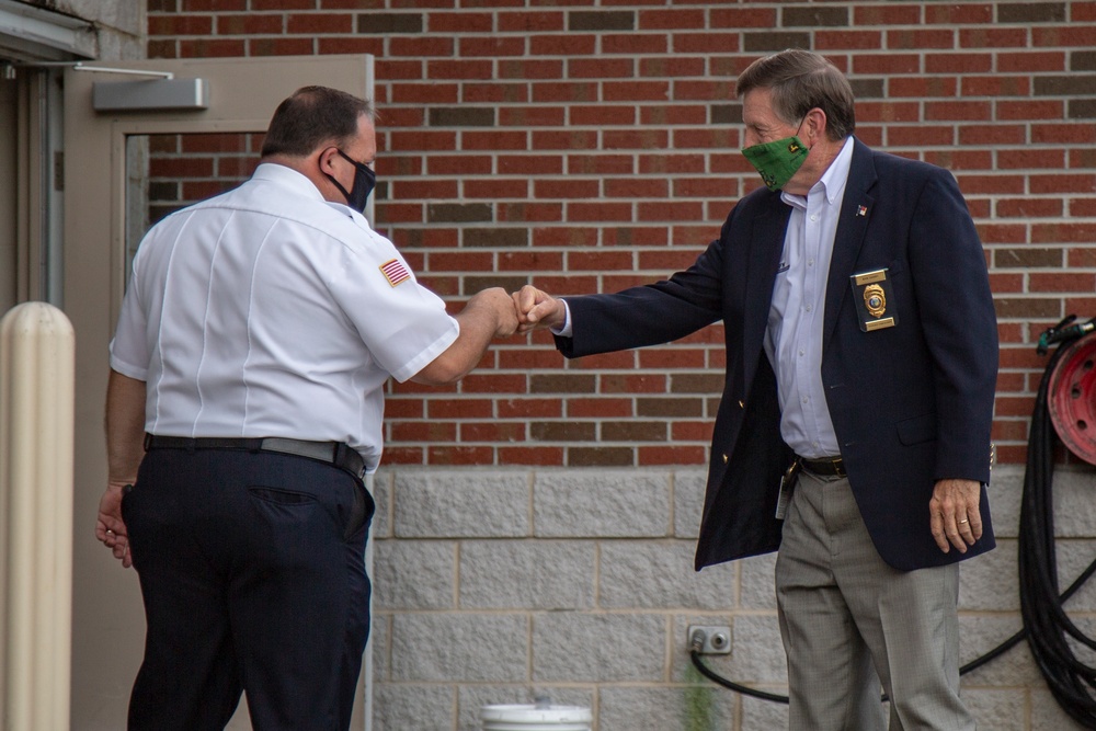 North Carolina Insurance Commissioner, Mike Causey, visits Fire Station 10