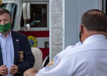 North Carolina Insurance Commissioner, Mike Causey, visits Camp Lejeune Fire Station 10