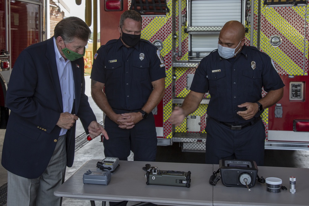 North Carolina Insurance Commissioner, Mike Causey, visits Camp Lejeune Fire Station 10
