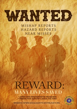 Safety mishaps, hazard reports and near misses wanted for RMI SIR system.