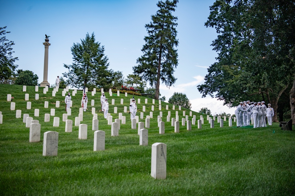 Modified Military Funeral Honors with Funeral Escort are Conducted for U.S. Navy Lt. Demarest Lloyd in Section ML