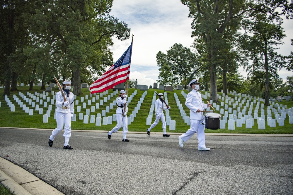 Modified Military Funeral Honors with Funeral Escort are Conducted for U.S. Navy Lt. Demarest Lloyd in Section ML